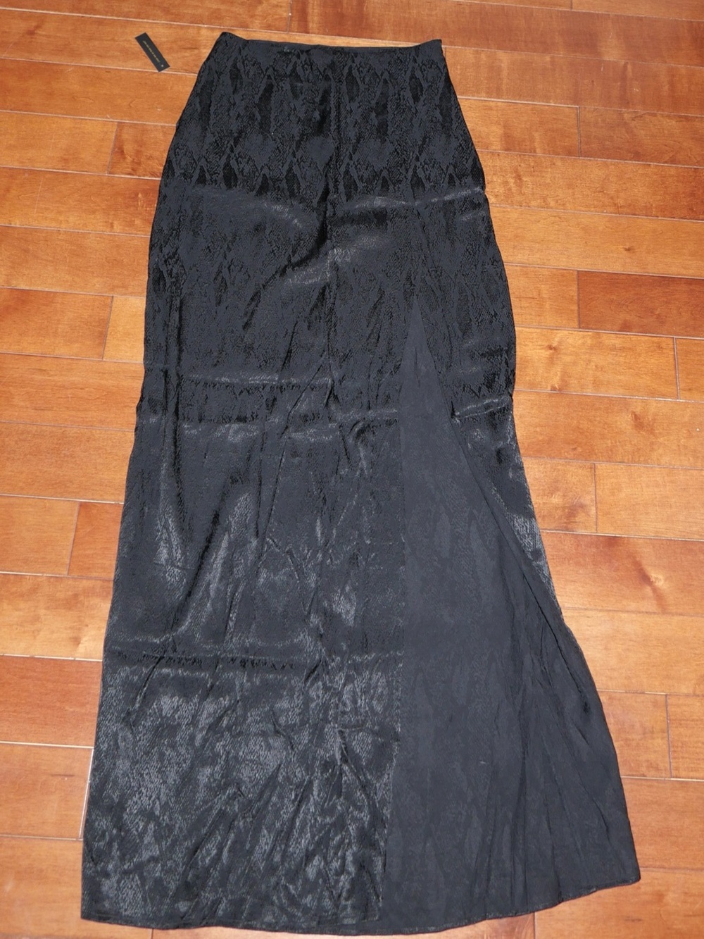 BNWT AFRM Black Snake Print Lou Side Slit Skirt